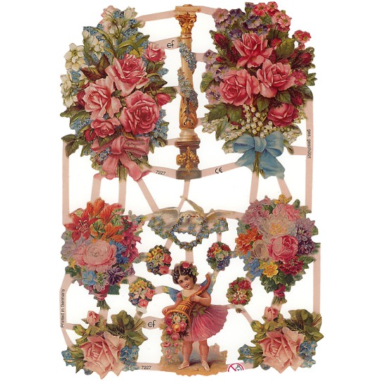 Victorian Rose Bouquet Scraps ~ Germany